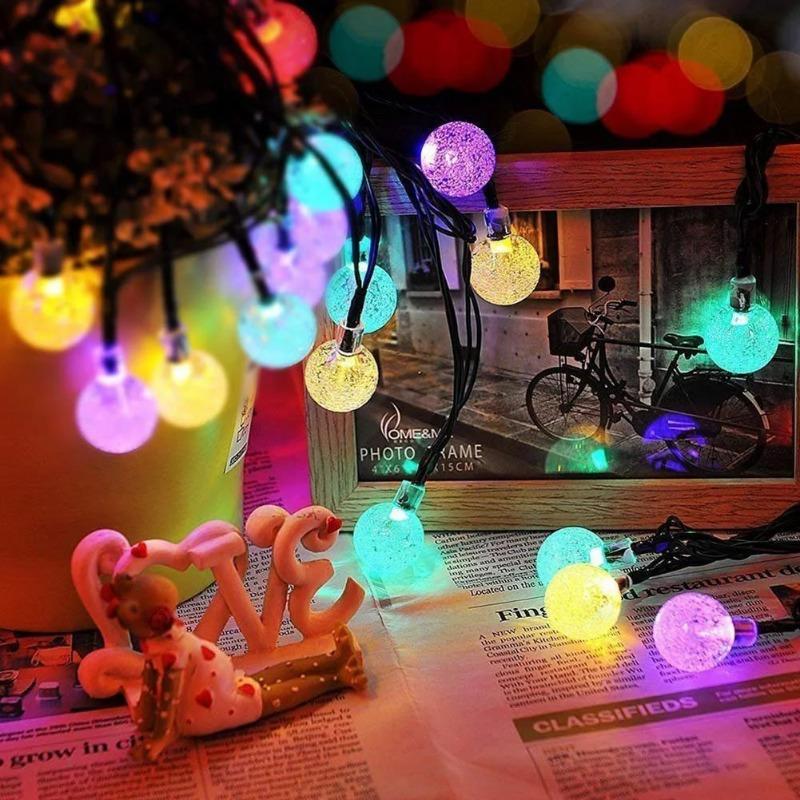 Solar Powered 50 LED String Lights Garden Path Yard Decorative Lights Outdoor Waterproof