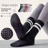 Spring, Autumn and Winter Socks for Sports, High Socks for Yoga, Breathable Fitness, Anti-slip, Two-bar Yoga Socks with Glue for Anti-slip
