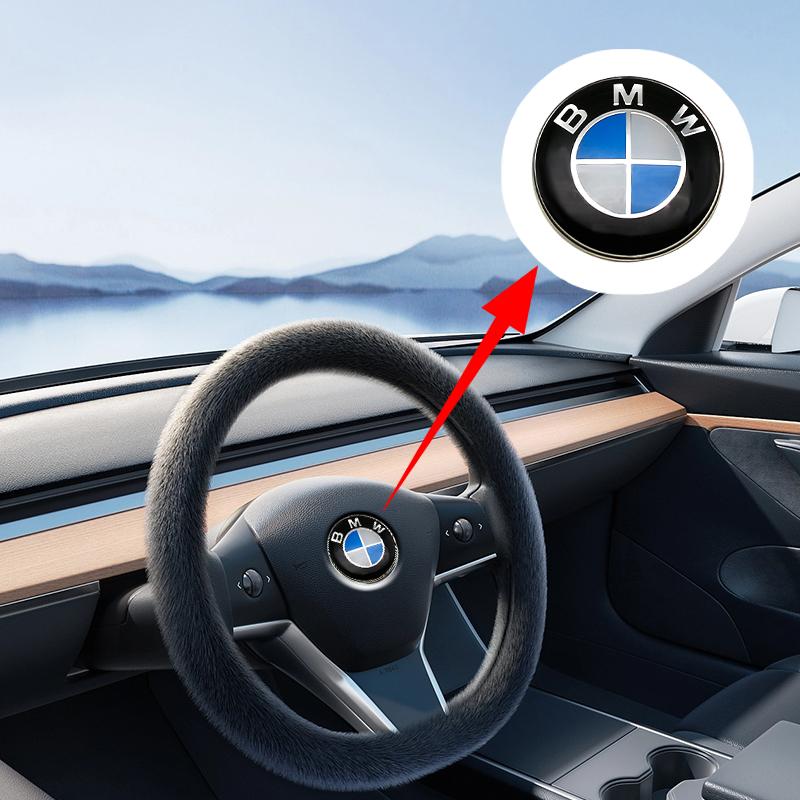 Blue White Car Front Hood Emblem 74mm 82mm Rear Badge 68mm 56mm Wheel Hub Cap 45mm steering wheel stickers Accessories For BMW QZ5