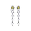 Luxenter 925 Sterling Silver and Padparadscha Earrings with Rhodium Finish - Marag