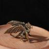 Retro Pterosaur Dragon Small Statue Brass Animal Model Miniature Sculpture  Bedroom