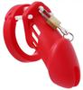 Silicone Chastity Cage Bran 9 X 3cm Red - FUKR - Chastity Cages