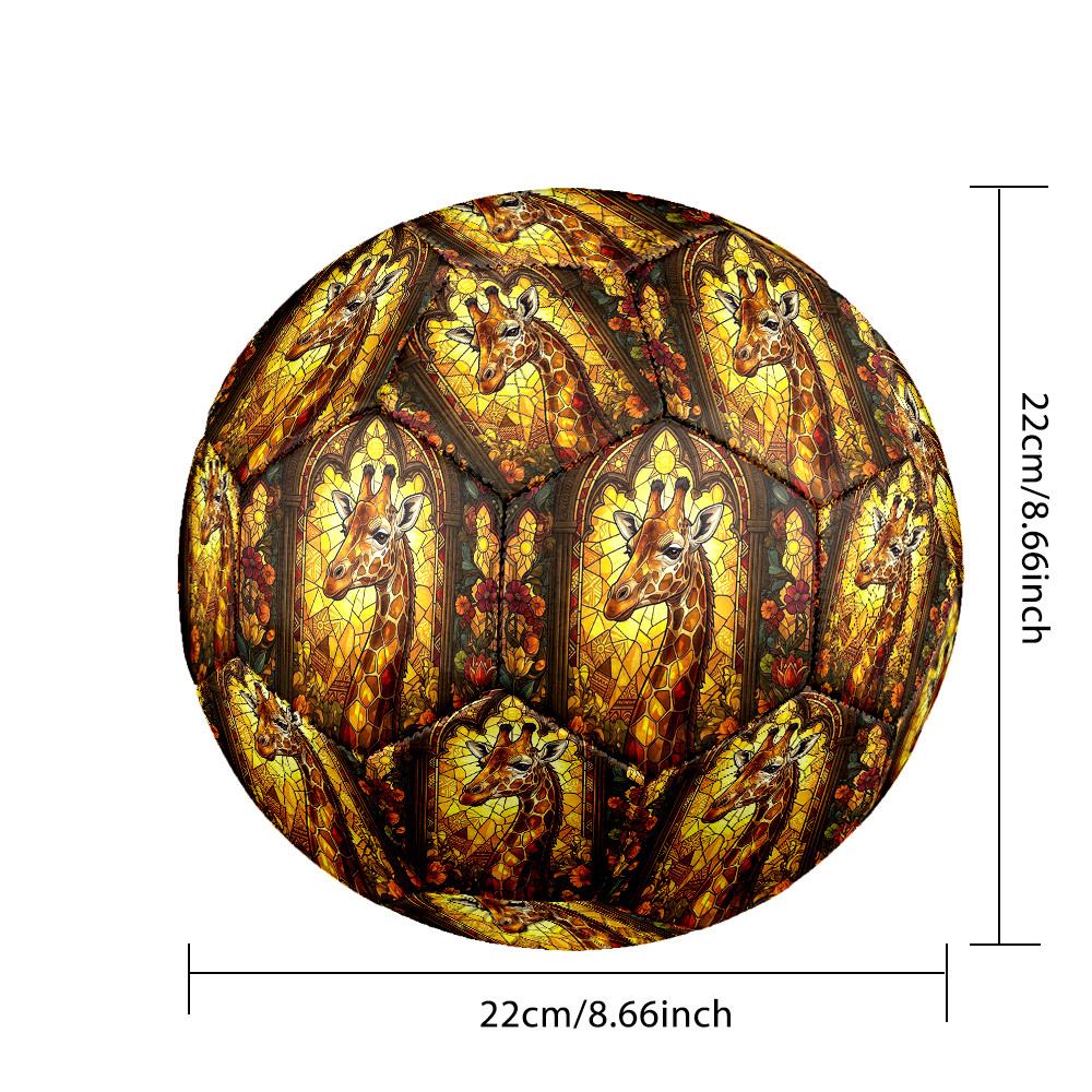 1pc Giraffe Glass Durable Size 5 Soccer Ball Professional Match Training Football Indoor &Outdoor Sports Ball p60178