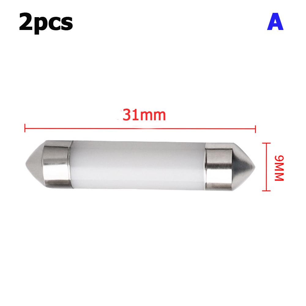 36mm 2pcs C5W White LED Ceramic Reading Lamp License Plate Lights Car Dome Bulb Festoon Light