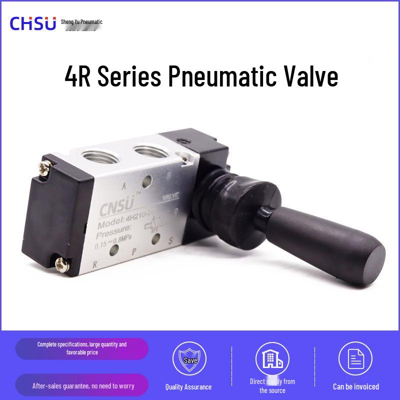 Two-Position Pneumatic Hand Lever Valve 4H210-08/4H310-10: Five-Way Manual Directional Control Valve