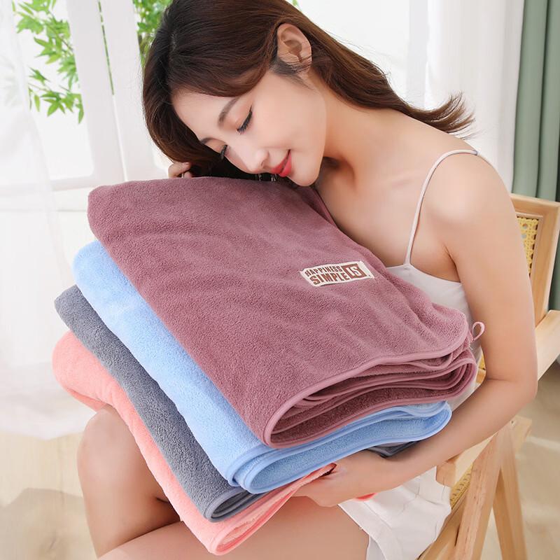 JEEANLEAN Soft Absorbent Coral Fleece Bath Towel