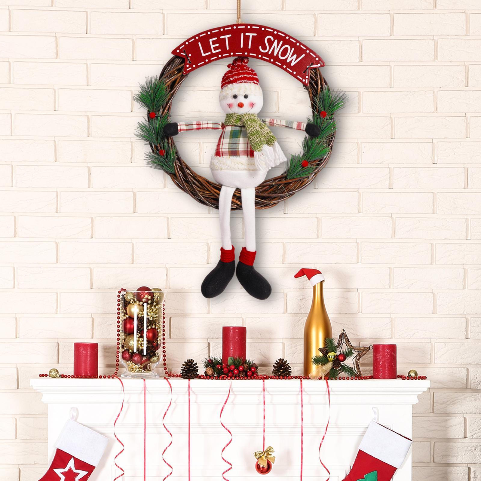 

Christmas Wreath Xmas Cute Decorative Decoration Door Hanging for