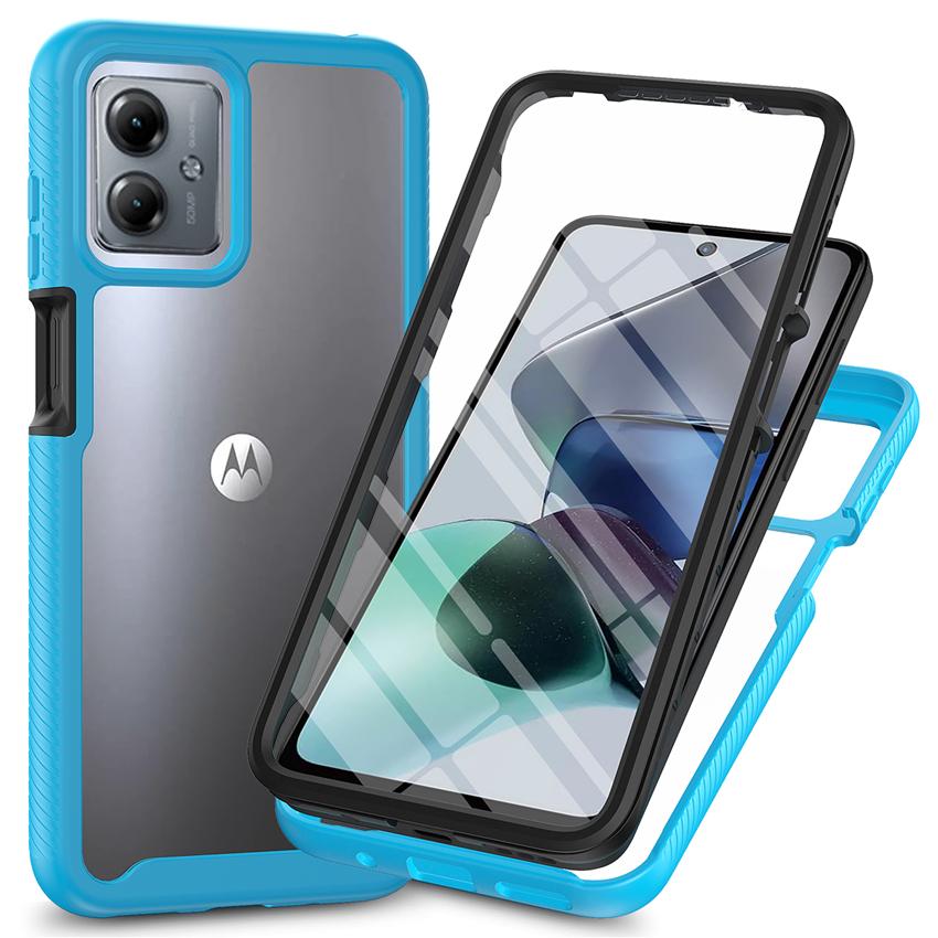 360 Degree Full Coverage Case for Moto G14 G54 G84 G24 G04 G04s E14 Funda Clear Transparent Shell With Screen Protector Shockproof Phone Cover