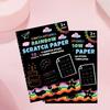 Smooth Color Drawing Paper Colorful Glitzy Paper Note Creative Rainbow Scratch Book  Kids Gift