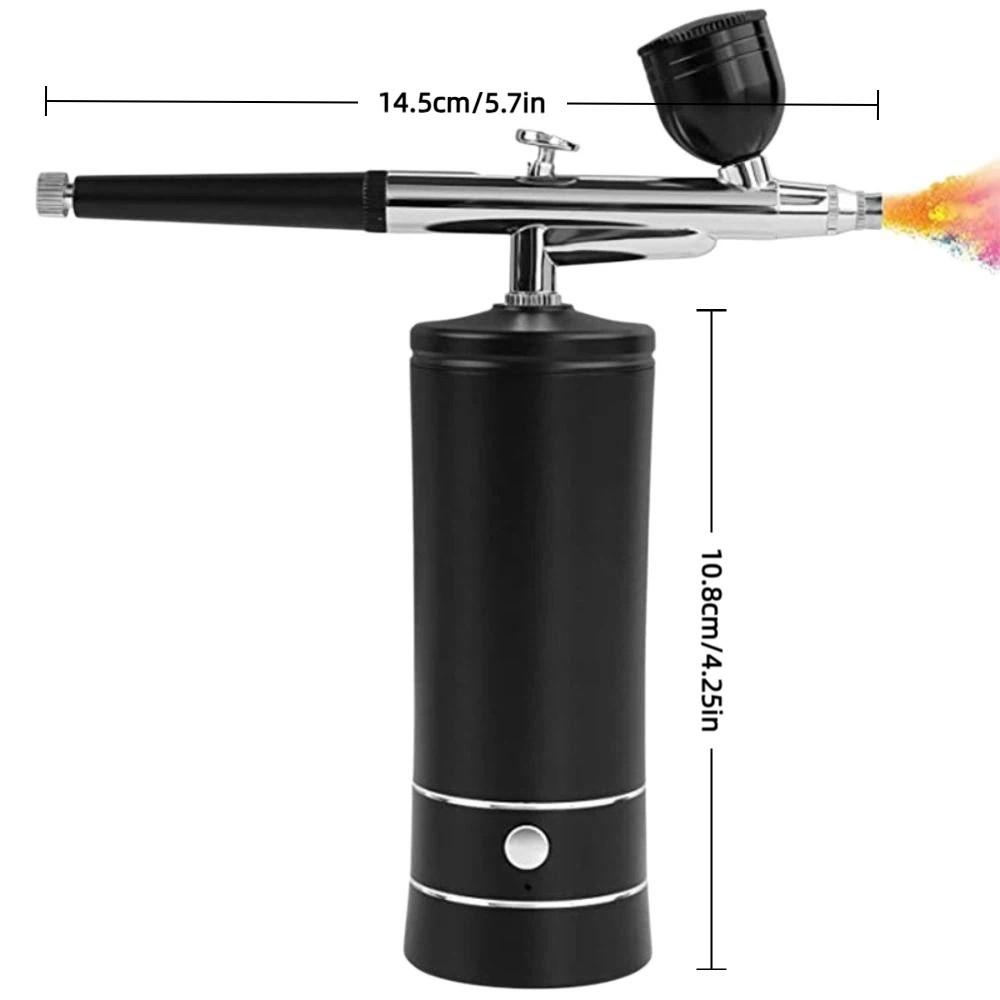 Multifunctional Airbrush Kit with Air Compressor 2 Gears Handheld Nail Charms Wireless Air Brush Rechargeable Portable