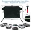 Car Windshield Snow Cover For Ice And Snow- Durable 600D Oxford Fabric With Side Mirror Covers Ice Scrapers Waterproof Windproof Dustproof Windshield