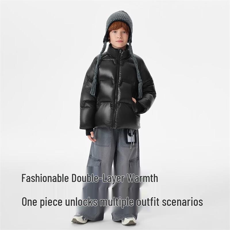 YEEHOO Boys' Solid Goose Down Puffer Jacket