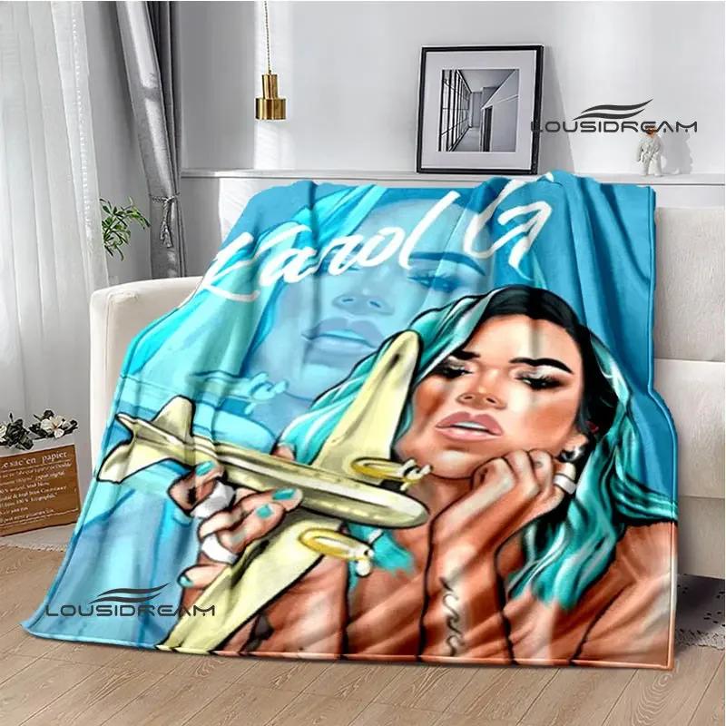Karol G Fashion Printed Blanket Thin Blanket Soft and Comfortable Blanket Home Travel Blanket Bed Linings Birthday Gift