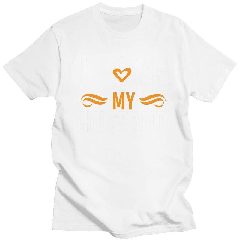 Individuelle Herren I Love My Husband T-Shirts Kurzarm Baumwoll-T-Shirts T-Shirt Lässiges T-Shirt Slim Fit Kleidung