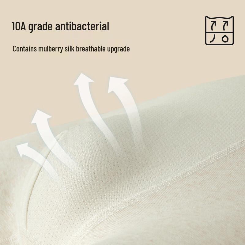 MaoRen Herren gekämmte Baumwolle 10A antibakteriell Maulbeerseide Schritt Boxershorts (4 Packung)