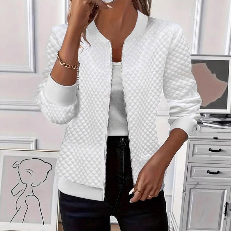 Women S Solid Long Sleeve Zip Knit Jacket Coat