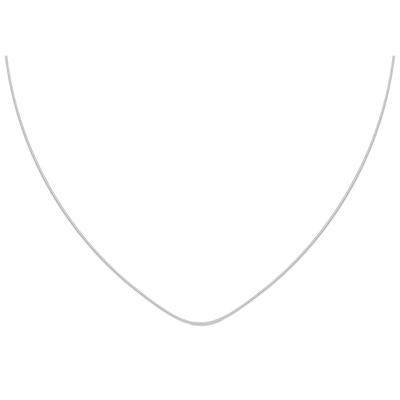 [R1882] - Ασημένιο διάφανο κολιέ καλώδιο 'πετονιά' - 40 εκ. 1 χιλ.