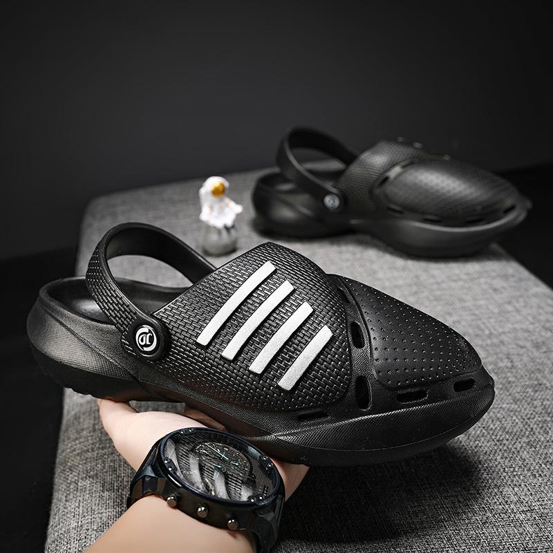 

Fashion 2025 Men Fashion Summer Slides Thick Sole EVA Slippers Non Slip Ladies Male Shoes Comfort Suitable Outdoor and Indoor 40-41 чёрный