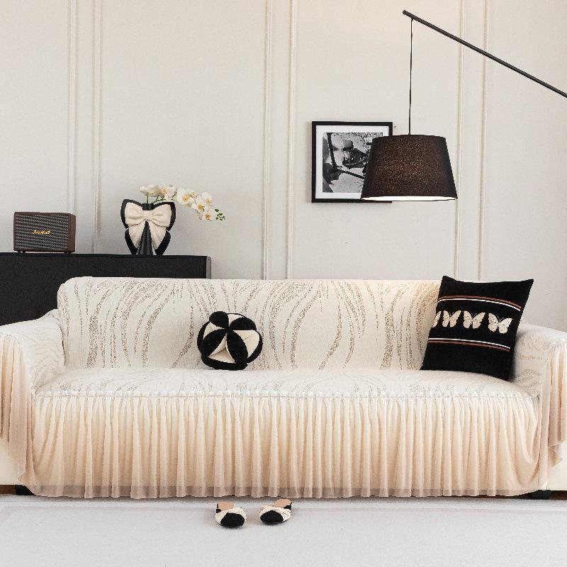 

Skirt chenille sofa cover cloth towel new fresh wind anti-cat scratch soft one piece sofa cover 180*130cm