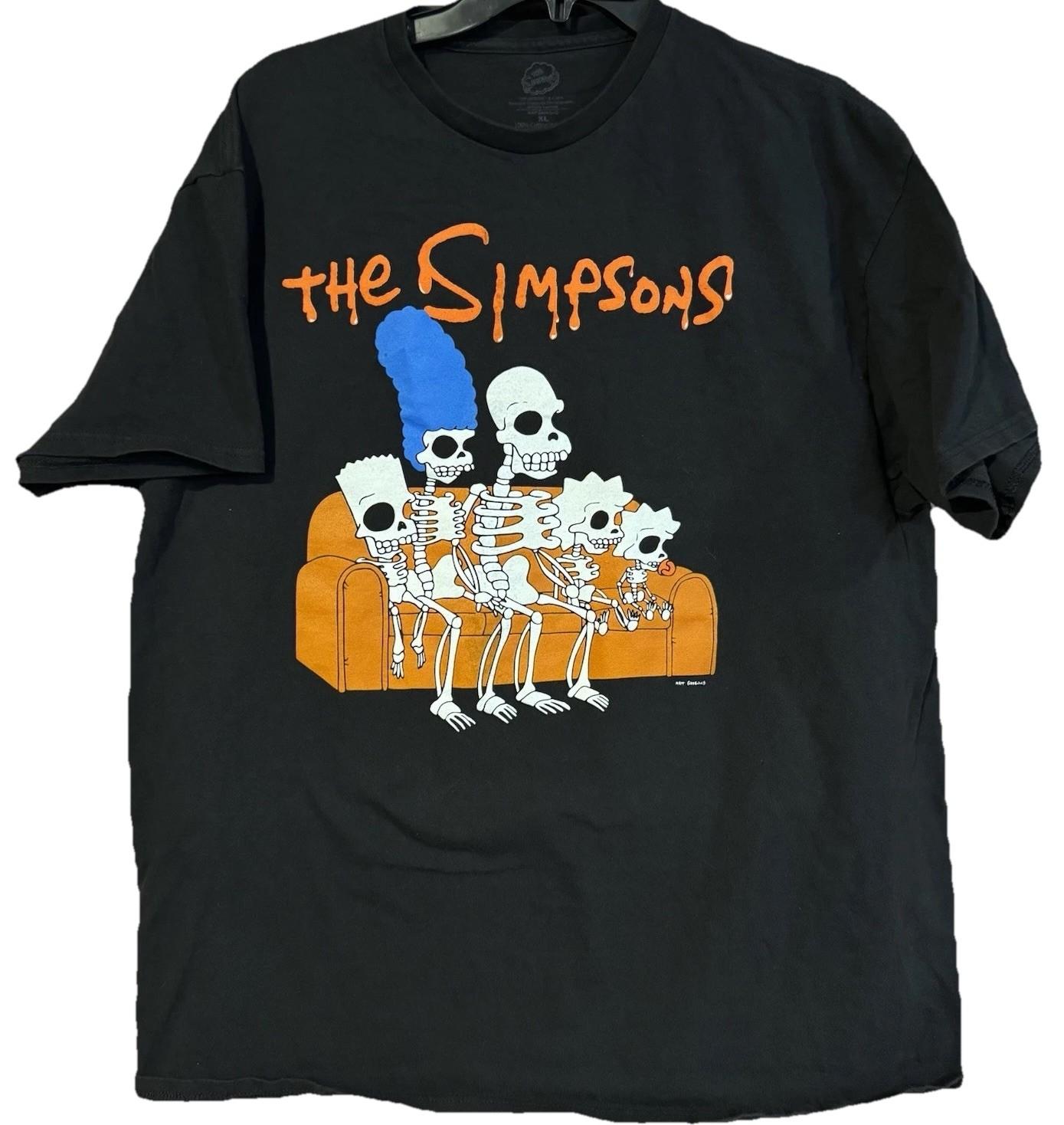 The Simpsons Shirt Mens XL Treehouse of Horror Skeleton Couch Gag Graphic Tee Unisex T-Shirt XXXL