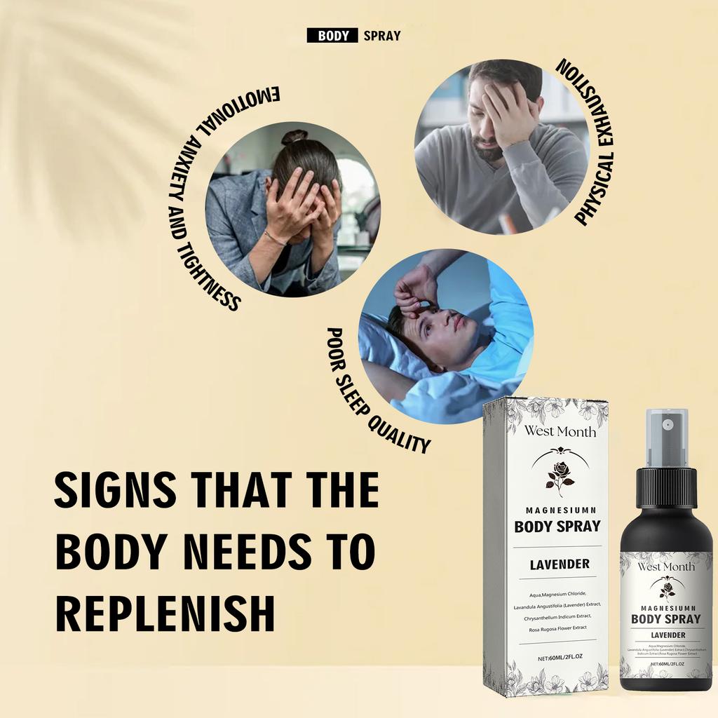 Body spray relieves muscle tension and fatigue, promotes body relaxation, and is a care spray