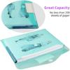 11 Pack Plastic Poly Filing Envelopes, Clear Document Folders US Letter A4 Size File Envelopes with Label Pocket & Paste Button for School Home Work