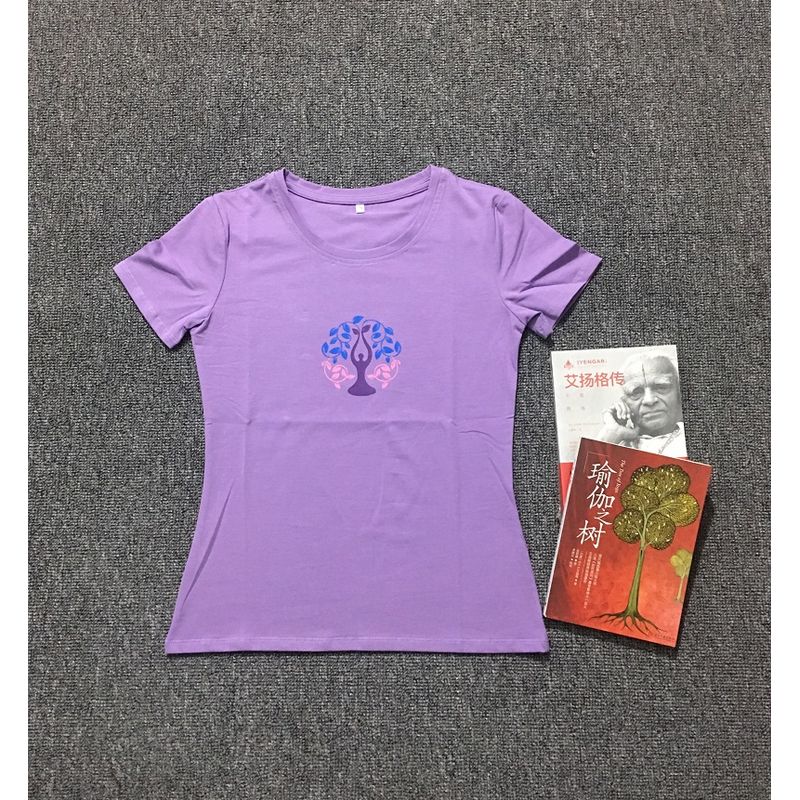 

Summer New Arrival Iyengar Yoga Clothes Short Sleeve T-shirt Top Women s Silm Thin High Elastic Cotton Perspiration Absorption Property Good Artsy Blue Pigeon King XL