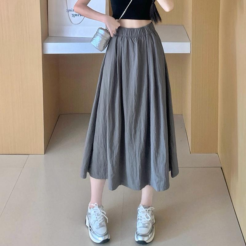 Women's Retro Pleated Mid-Length Skirt - Summer/Autumn Yamamoto Style