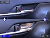 BRIGHTZ Stainless Steel Inner Door Handle Cover Satin Set for Toyota Camry Plates, Silver, 4-Piece AXVH70/AXVH75 (INS-DHC-329)