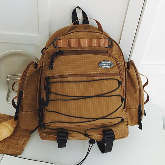 

Mori-Style Women s Nylon Backpack: Durable, Large-Capacity Schoolbag for Elementary Students & Travel 31cm Length x 15cm Width x 41cm Height помаранчевий