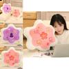 Peach Blossom Plush Pillow Cushion With Embroidery Details For Home Decor And Gift