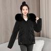 2025 Winter Wear New Down Cotton Jacket Slim Fit Hooded Big Fur Collar Student Cotton Jacket Women's Cropped Padded Jacket Thickened Jacket