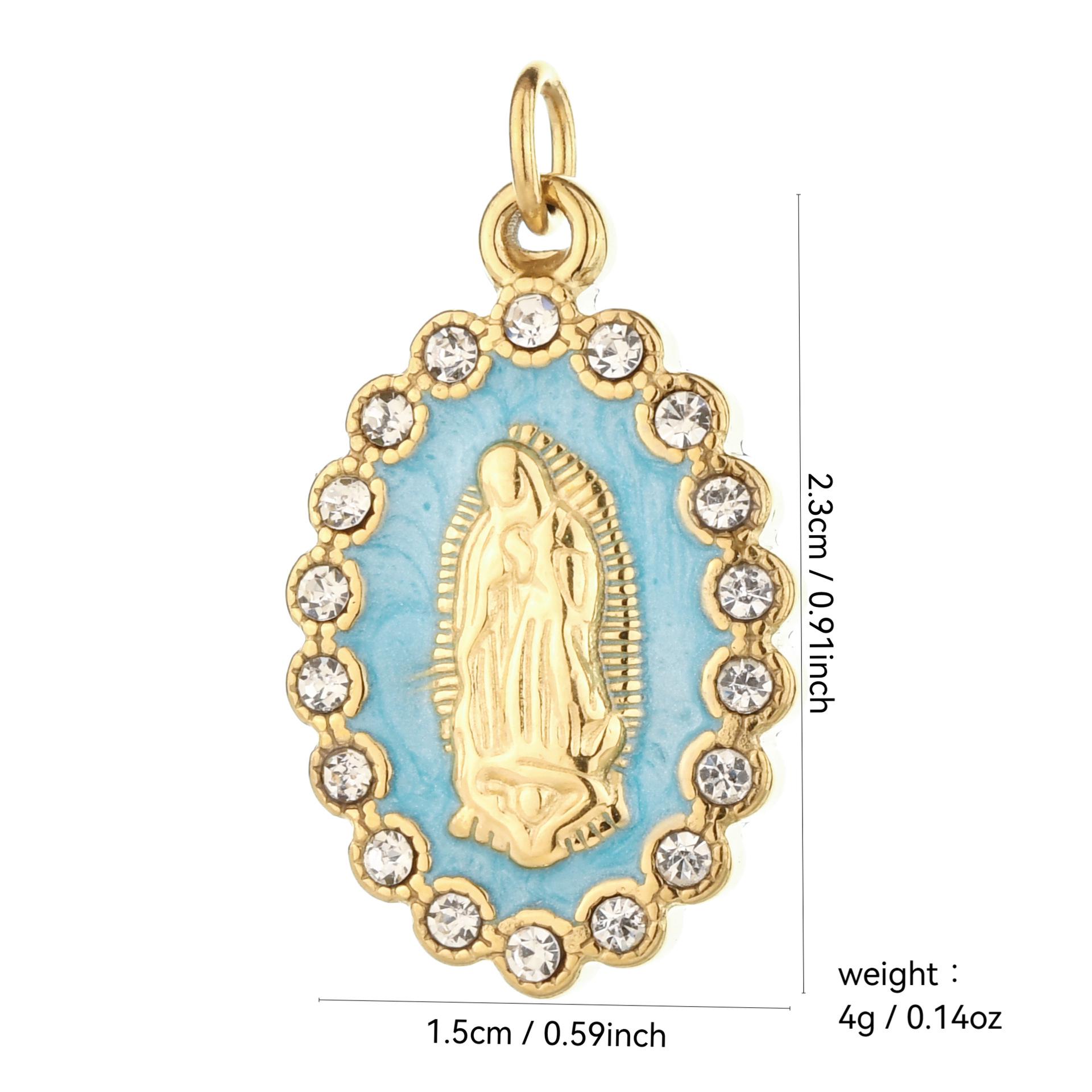 

Подвеска-шарм из нержавеющей стали Дева Мария для DIY ювелирных изделий - Аксессуары для ожерелья и брелока