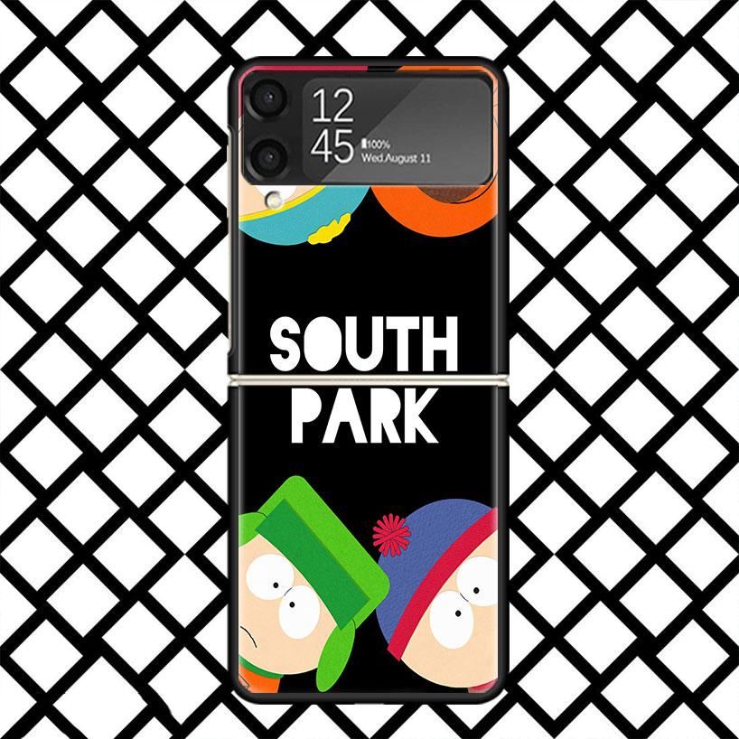 Cartoon S-South P-Parkes Phone Case For Samsung Z Flip 7 6 5 4 3 Galaxy ZFLIP7 ZFlip6 5G Flip5 Flip4 Flip3 5g Black Hard Cover