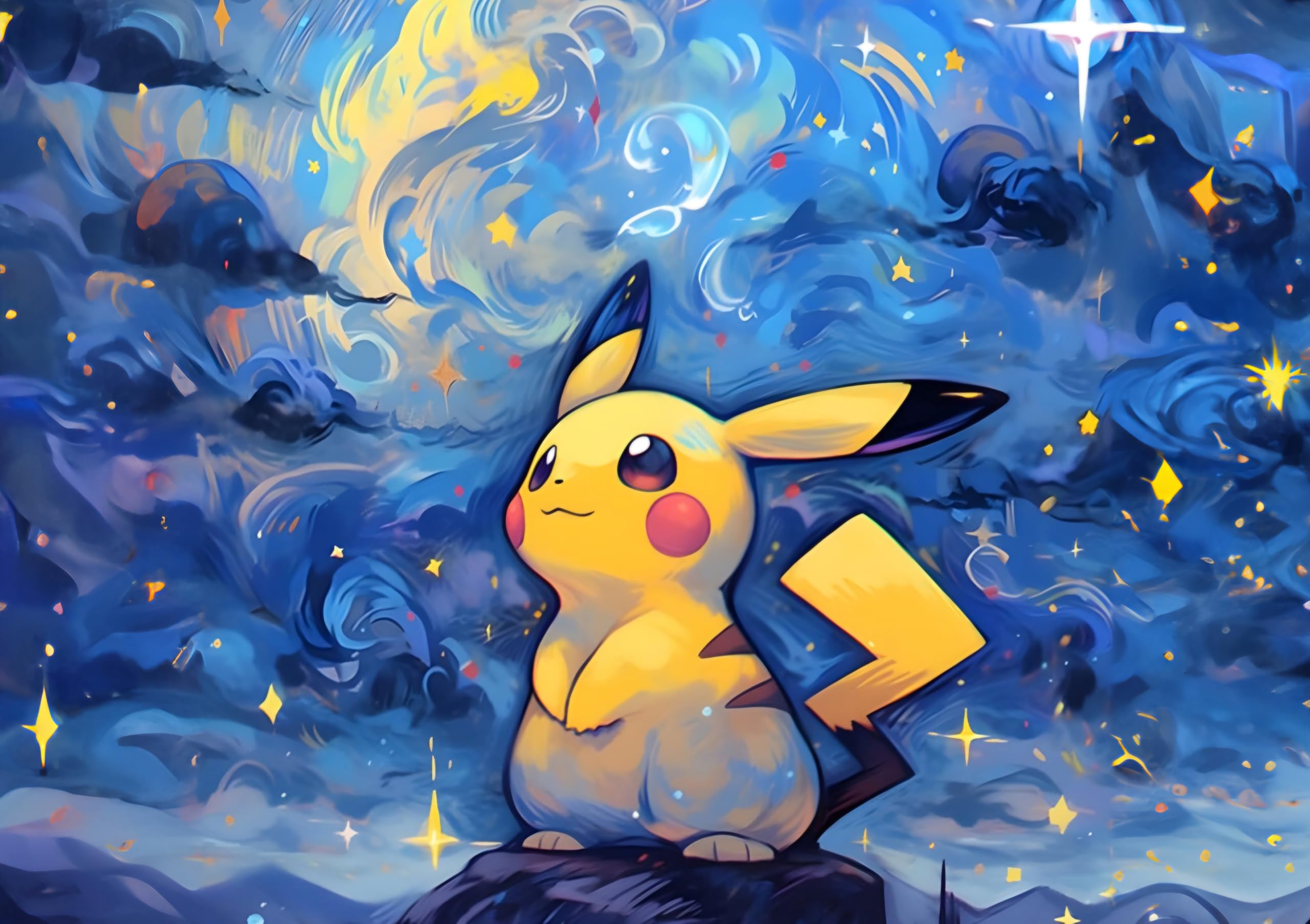 

Резиновый игровой коврик для карт Pokemon (Звездная ночь)