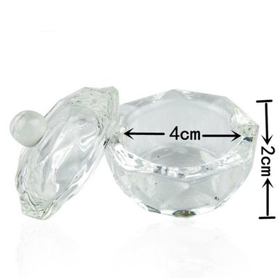 Acrylic Liquid Powder Dappen Dish Bowl with Lid   Glass Cup Premium Nail Art Tool for Mixing Acrylic Liquids Powders Perfect for Nail Salons Hom