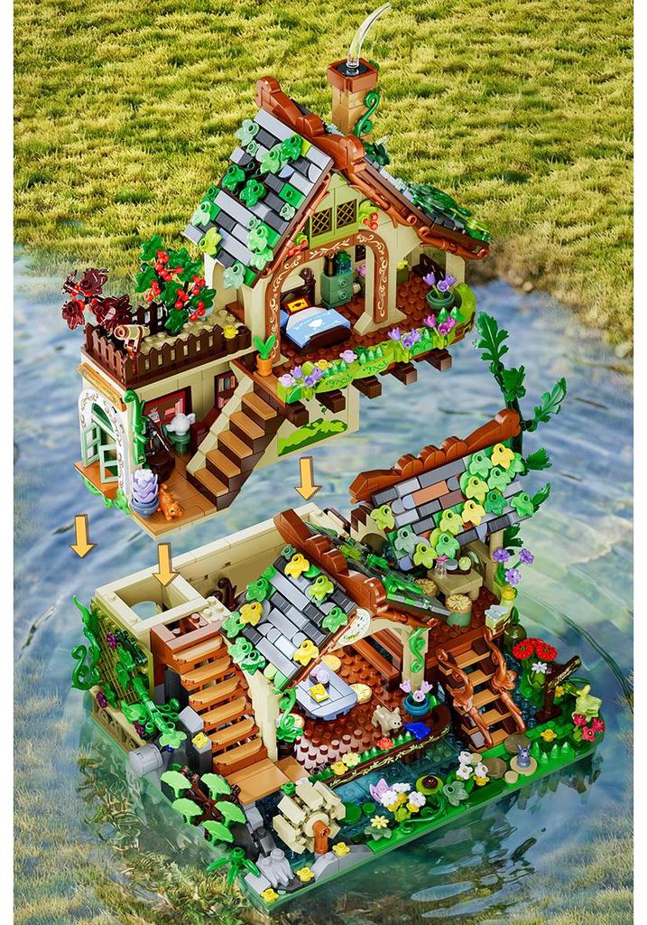 Cross-border Teddieson Elf House Building Blocks: Educational Interlocking Toy Set for Children