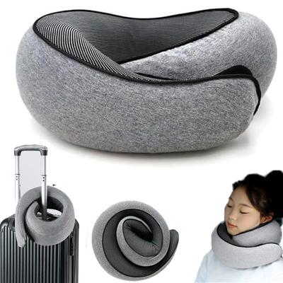 Neck Pillow Memory Foam Travel Pillow Soft Chin Support Pillow with 360-Degree Head Support
