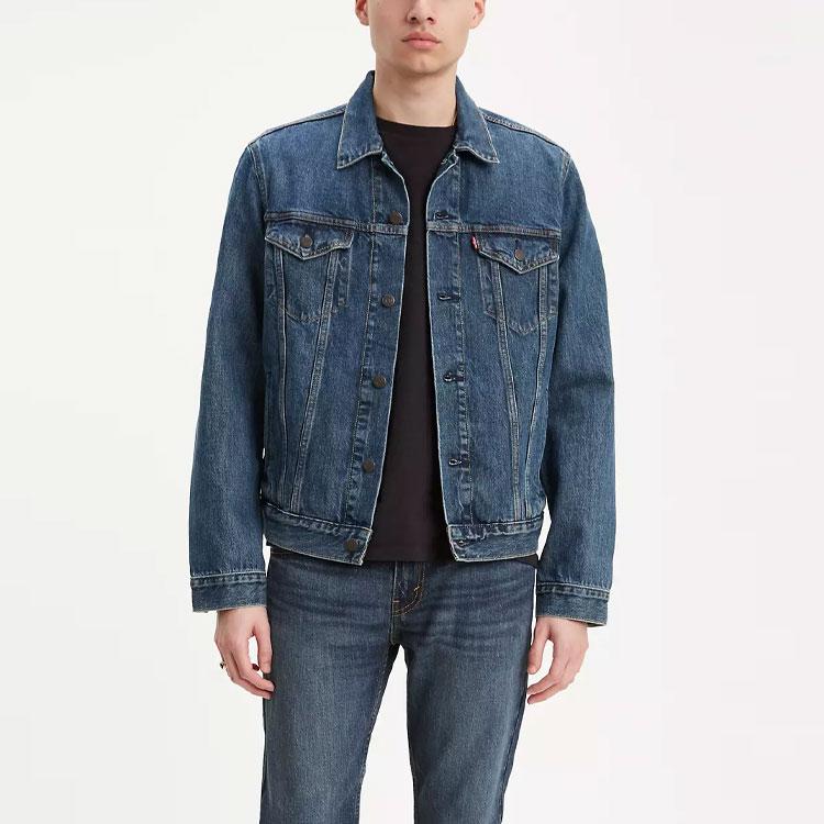Levi's Heren Standaard Pasvorm Denim Trucker Jas Donkere Wassing 72334-0406