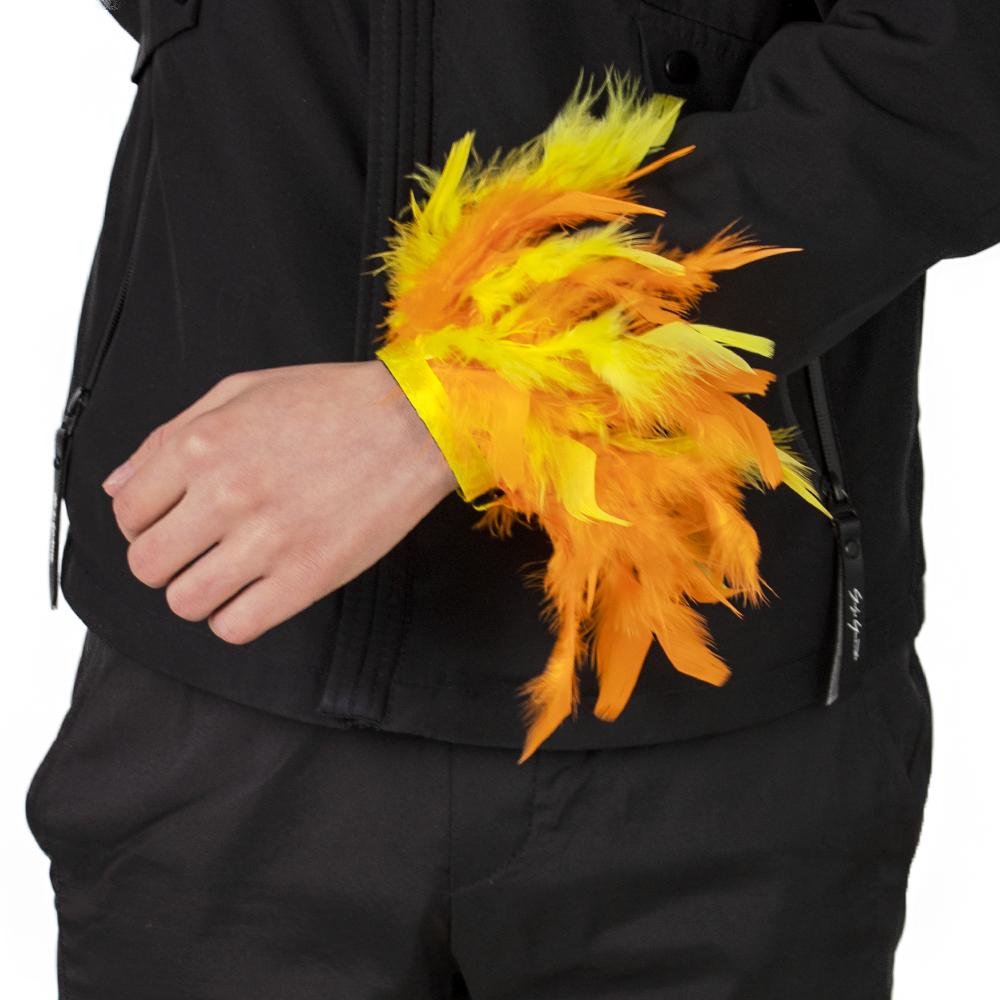 Manžeta z pštrosího peří na zápěstí Dámská pravá kožešina Manžeta z pštrosího peří Náramek na zapínání na saténové košile Elegantní