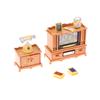1:12 Dollhouse Miniature Dining Table Chair Sofa Tea Table Tv Cabinet Set Model Doll Furniture Decor Micro Scene Prop Toy
