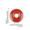 1pc 18mm Big Hole Natural Stone Beads Round Donut Quartz Crystal Charm Beads for Jewelry Making DIY Accessries