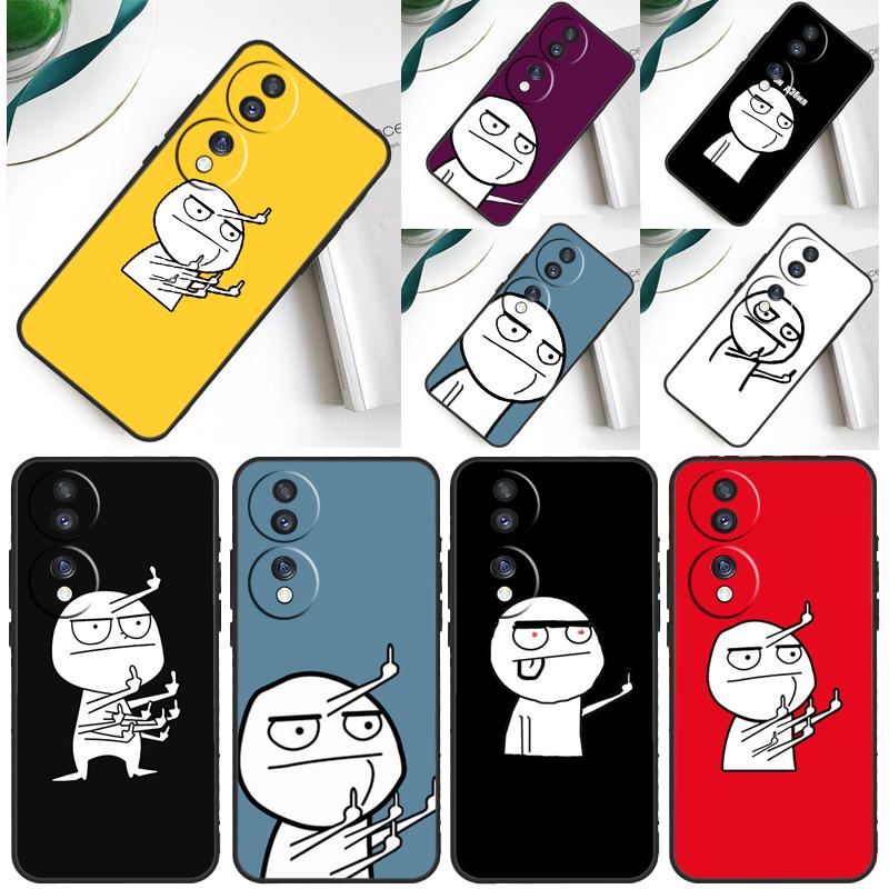 Funny Man Middle Finger Case For Honor Magic 7 Lite 5 6 Honor 200 Pro 50 70 90 Lite X9a X8a X8 X9 X8b X9c X9b Cover