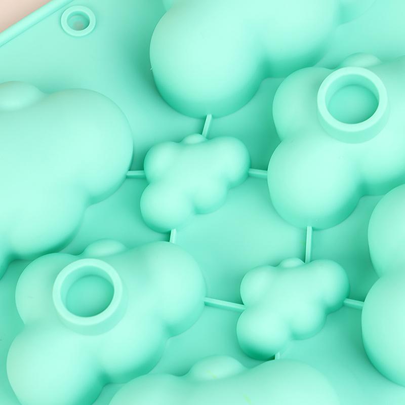 Силіконова форма для цукерок у формі хмари з 8 порожнинами, форма для випікання шоколадного пудингу, десертного торта, кухонний інструмент, свічка, миловаріння