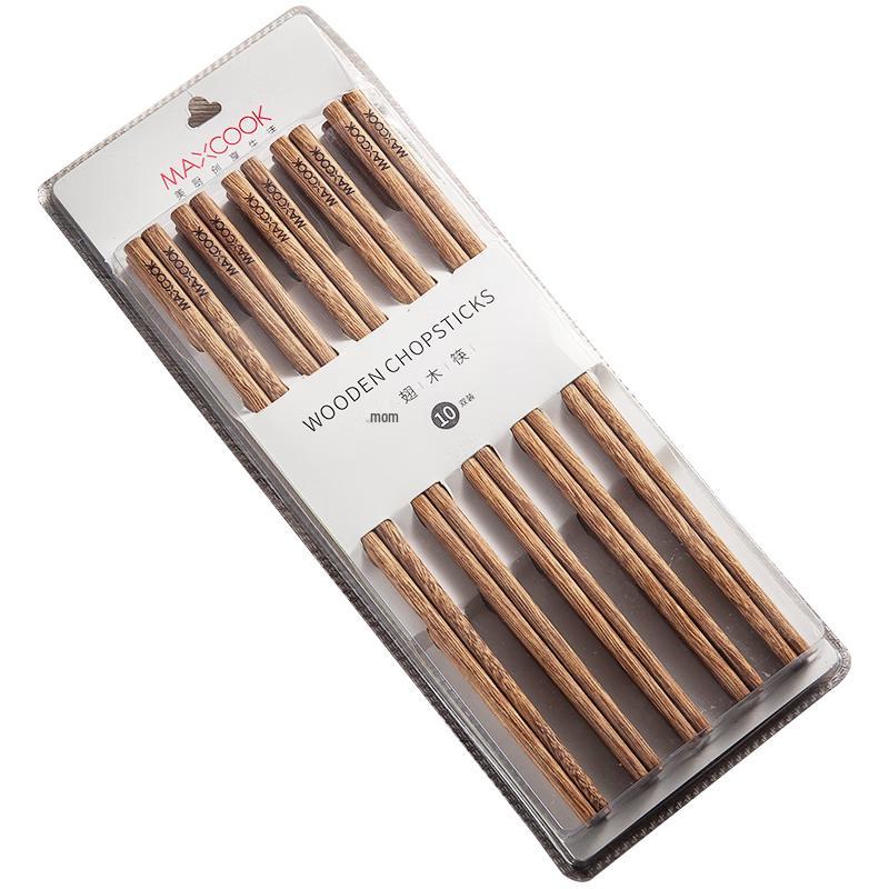 MAXCOOK Natural Wenge Wood Chopsticks