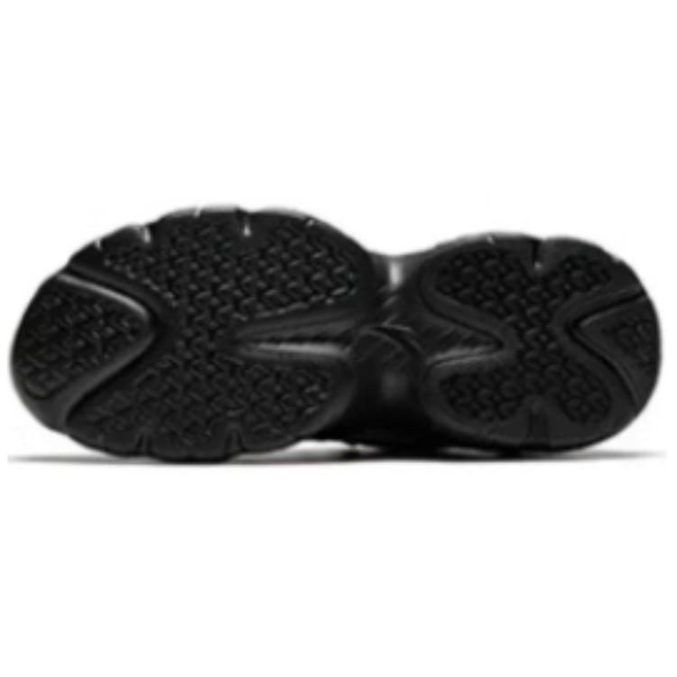 New Anta Wear-Resistant Coverage Support Low-Top Chunky Sneakers Women's Black Silver 922518814-2