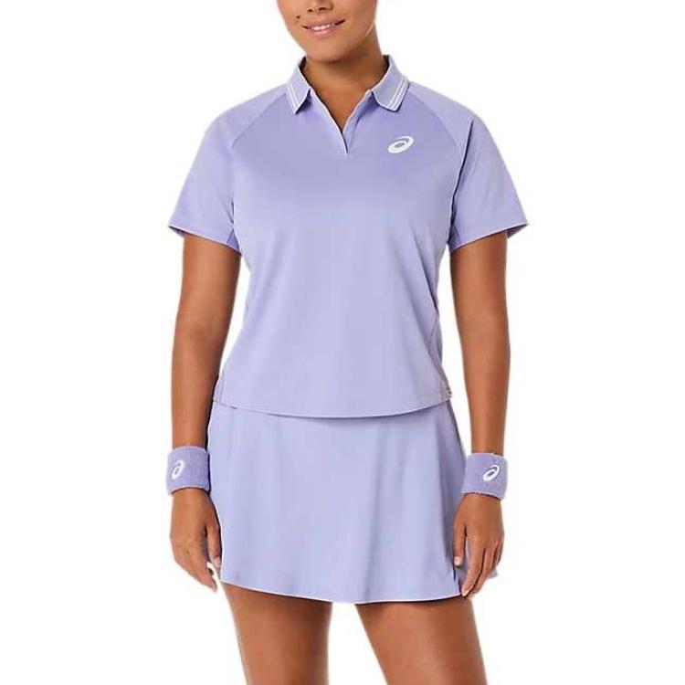 ASICS Short Sleeve Round Neck Solid Color Breathable Tennis Shirt Women tops 2042A426-500 XL