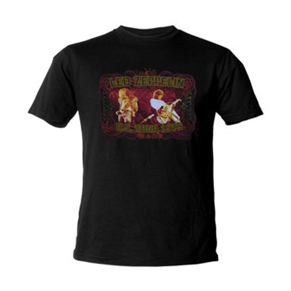 Mens Led Zeppelin Picture In Gold T-shirt Small Black M