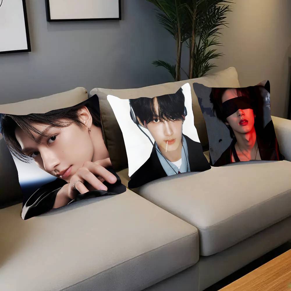 Junhui Wen Kpop Kissenbezug Quadratisches Kissen Schlafzimmer Sofa Freizeit Komfort Kissen Auto Heimdekoration