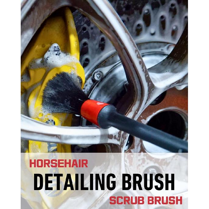 Wheel Brushes For Cleaning Wheels (4 Pro Pack)- 2X Soft Wheel Cleaning Woolies Brush, Detailing Brush And Stiff Tire Brush, Scratch Free Durable Car